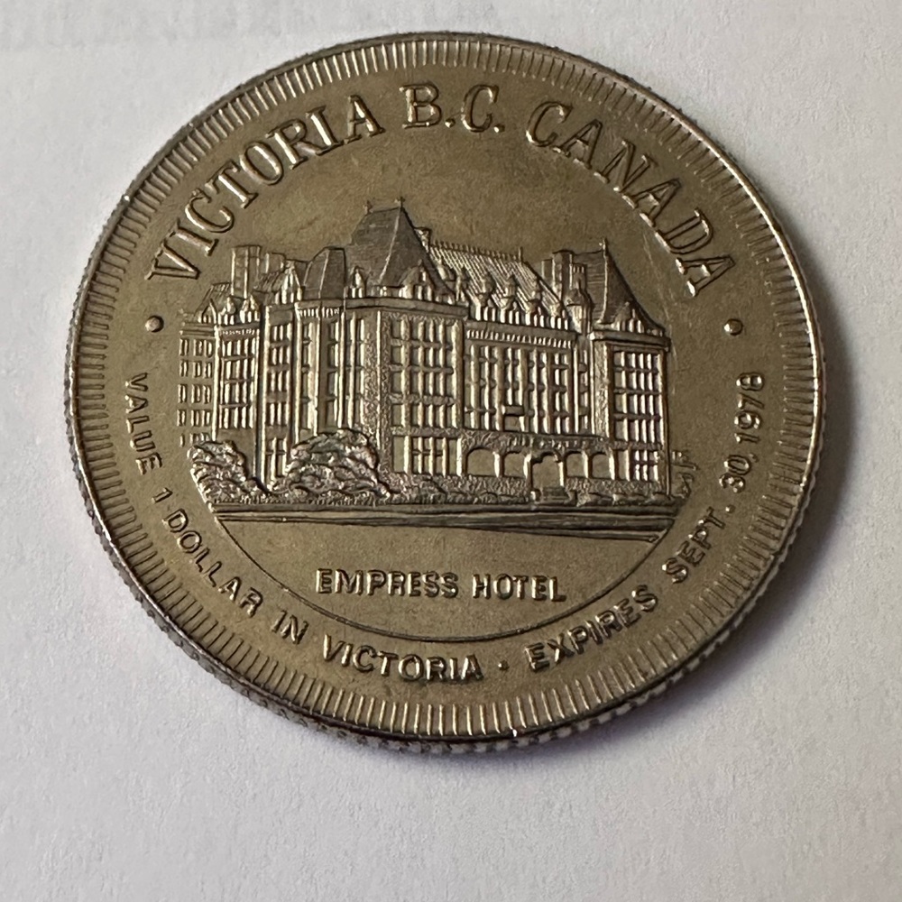 1978 Victoria BC Trade Dollar Token City of Gardens Canada dollar coin